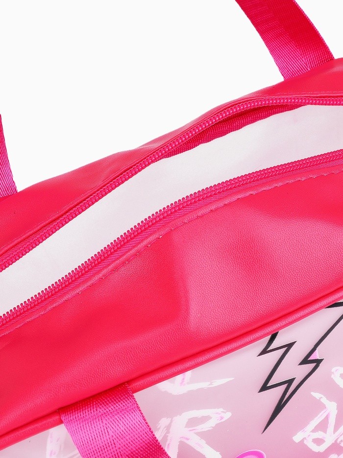 Косметичка-сумка на молнии для бассейна, большая, с ручками, с принтом Power, малиновая