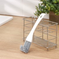 Щётка для чистки посуды и решёток-гриль Raccoon, 17×4 см, белая