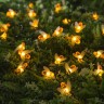 Гирлянда «Нить», 4.5 м, с насадками в виде пчёлок, IP44, 30 LED, 2 режима, солнечная батарея, тёмная нить, свечение тёплое белое