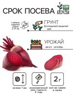 Семена Свёкла "Цилиндра", 2 г