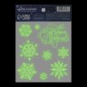 Наклейка со светящимся слоем «Снежинки», 10,5 х 14,8 см