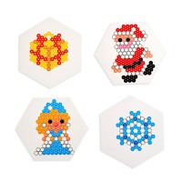 Аквамозаика «Дед Мороз и Снегурочка», украшение на ёлку, 4 фигурки