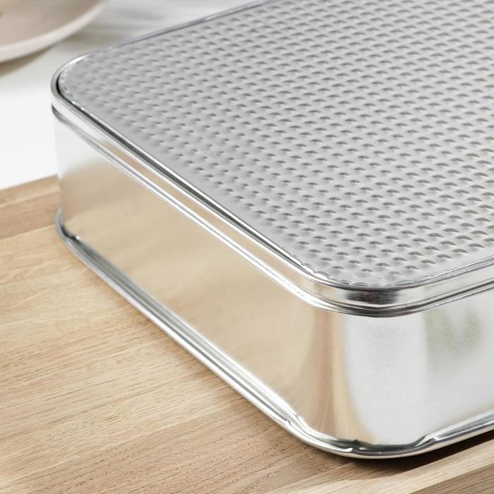 Набор форм для выпечки Доляна «Квадрат, сердце, круг», 3 предмета, со съёмным дном