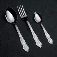 Набор столовых приборов «Славяна», 18 предметов, толщина 1,2 мм, цвет серебряный