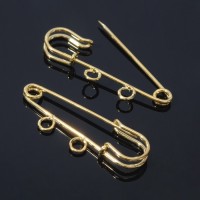 Булавка для подвесок PO-065 №04, (набор 2 шт)65*5мм, цвет золота