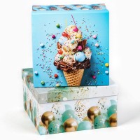 Набор коробок 10 в 1, упаковка подарочная, «Шары», 10×10×6 ‒ 28×28×15 см