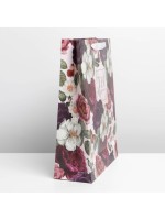 Пакет подарочный ламинированный, упаковка, «Цветы», L 31×40×11.5 см