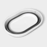 Таз складной Доляна, 39 л, 61.5×44×26.5 см, серый