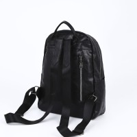 Рюкзак женский из искусственной кожи на молнии, 3 кармана, цвет серый