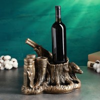 Подставка под бутылку "Охота" 33х23х26см, бронза