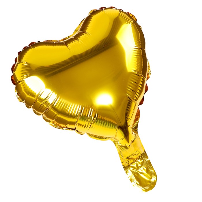 Шар фольгированный 9" «Сердце», золото