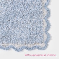 Коврик для дома Доляна «Тэя», 50×80 см, голубой