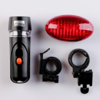 Набор велосипедных фонарей "Мастер К", 1 Вт, 3 ААА, 19 х 15 х 3, микс