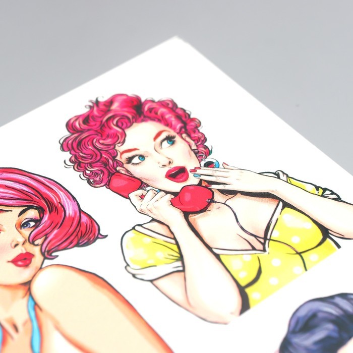 Татуировка на тело "Девчонки" 10х15 см