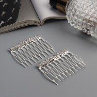 Гребень для волос QF «Медея», набор 2 шт., классика нить, 5×4 см, серебро