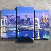 Часы настенные модульные «Манхэттен Бридж», 60 × 80 см