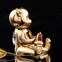 Сувенир «Мишка с сердцем», 5×4×5 см, с кристаллами