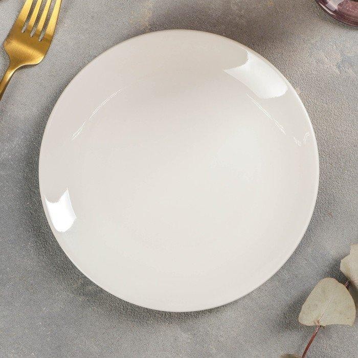 Тарелка обеденная White Label, d=20 см, цвет белый
