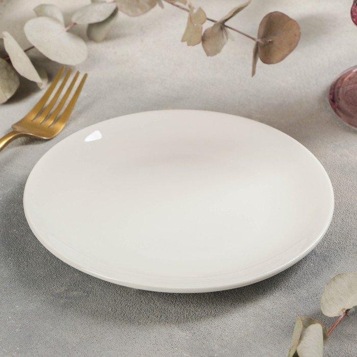 Тарелка обеденная White Label, d=20 см, цвет белый