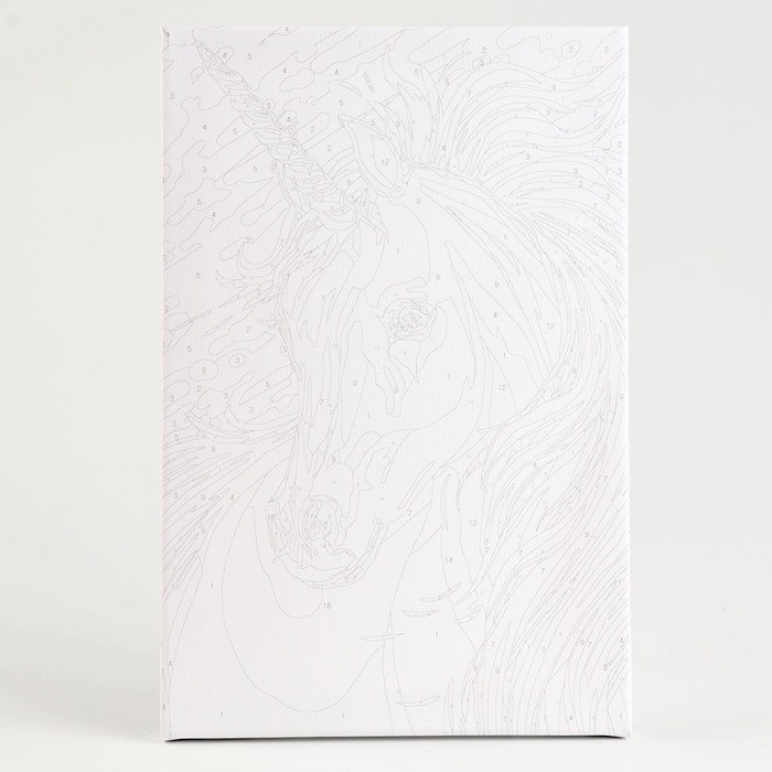 Картина по номерам на холсте с подрамником «Единорог» 20х30 см