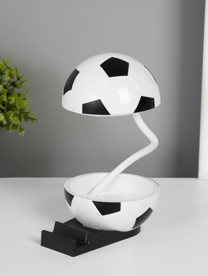 Ночник - подставка под телефон «Футбольный мяч», 4хLED, 3 Вт, 5V, USB, АКБ, 2 режима, 9.5×12.5×10 см