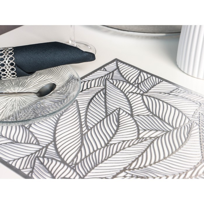 Салфетка сервировочная на стол «Листопад», 45×30 см, цвет золотой