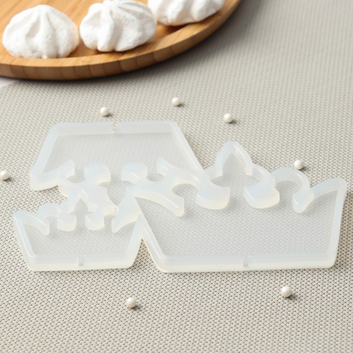 Силиконовая форма «Корона», 10×12 см, 7×9,5 см, 5,5×7 см, цвет прозрачный