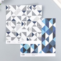 Бумага для скрапбукинга двусторонняя "Скандинавия" плотность 180 гр 30,5х32 см