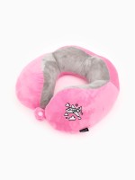 Подушка для путешествий бархатная формовая «Самолёт», розовая