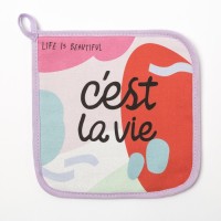 Прихватка "Се ля ви" 19х19 саржа,100% х/л,ватин 250г/м2