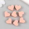 Бусина силикон "Сердечко" пепельно-розовая d=1,4 см Бусина силикон "Сердечко" пепельно-розовая d=1,4 см