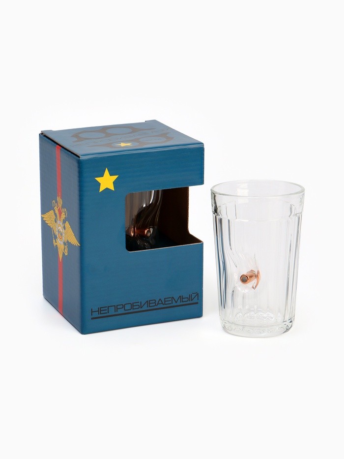 Стакан непробиваемый с пулей «Полицейский», гранёный, 250 мл