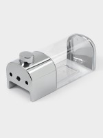 Диспенсер механический для антисептика и жидкого мыла, 500 мл, серебристый