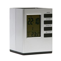 Часы-органайзер настольные электронные: будильник, термометр, календарь, 8х10.8 см