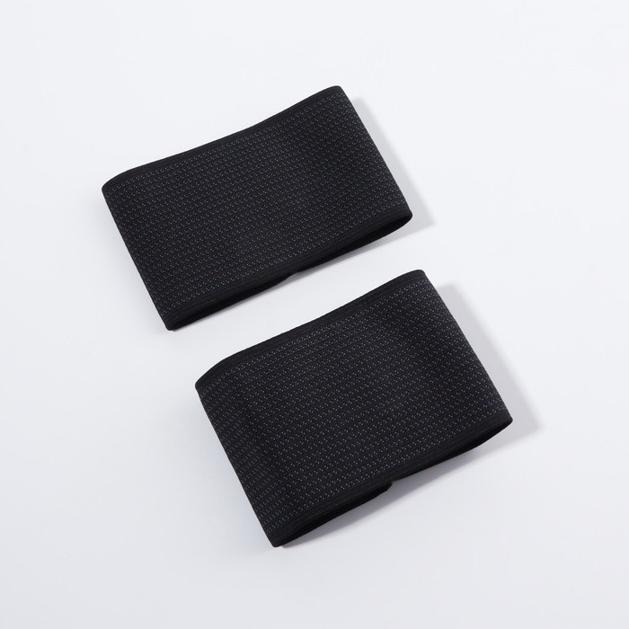 Супинаторы для обуви, амортизирующие, на манжете, текстильные, 10×9 см, пара, чёрные