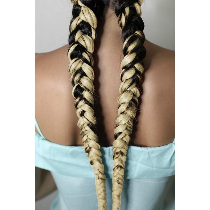 ZUMBA Канекалон однотонный, гофрированный, 60 см, 100 гр, цвет блонд(#AY11)