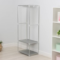 Вешалка - стойка напольная для одежды LaDо́m, 2 полки, 55×36×140 см, белая