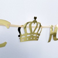 Гирлянда на ленте, металлик «С Юбилеем» золотой, длина 100 см