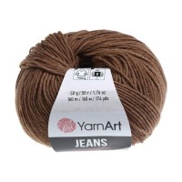 Пряжа "Jeans" 55% хлопок, 45% акрил 160м/50гр (40 молочный шоколад)