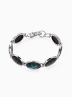 Браслет «Галиотис» овал, белый, в серебре