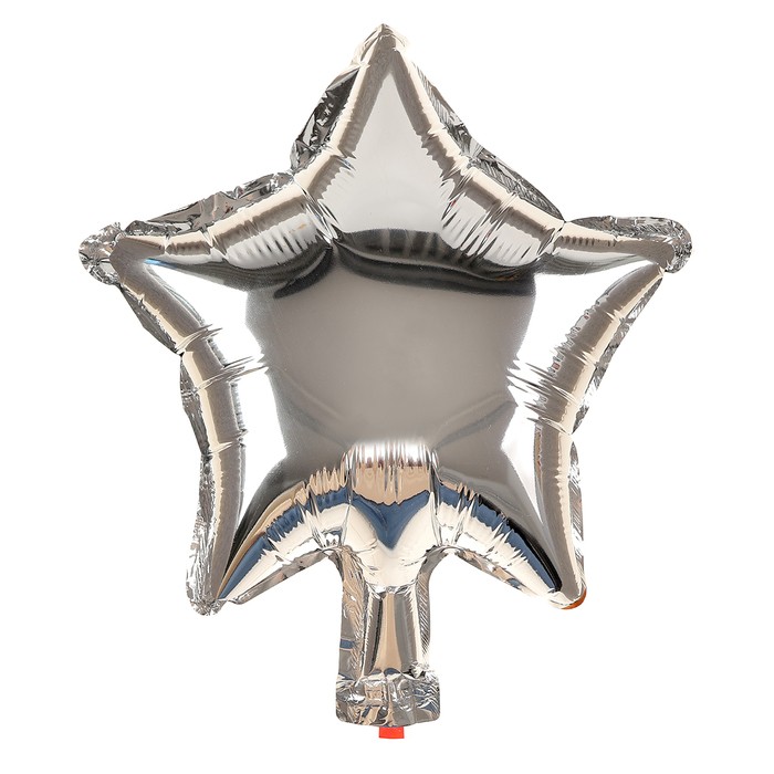Шар фольгированный 9" «Звезда», серебро