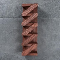 Полка винная «Зигзаг», тёмная, 18.5×11×57 см