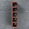 Полка винная «Зигзаг», тёмная, 18.5×11×57 см