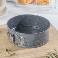 Форма Доляна для выпечки разъёмная «Элин Мрамор», 26×6,5 см, антипригарное покрытие, цвет серый