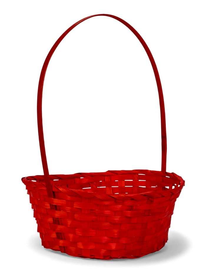 Корзина плетёная для хранения, бамбук, красная, набор 3 шт., Greengo