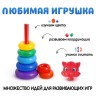 Пирамидка детская «Котик», 7 колец