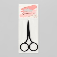 Ножницы маникюрные, прямые, узкие, 9 см, цвет чёрный