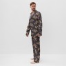 Пижама мужская (рубашка и брюки) KAFTAN «Дракон» размер 52, графитовый