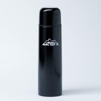 Термос Мастер К «Гильза», 750 мл, с кружкой, сохраняет тепло 24 ч, нержавеющая сталь, чёрный