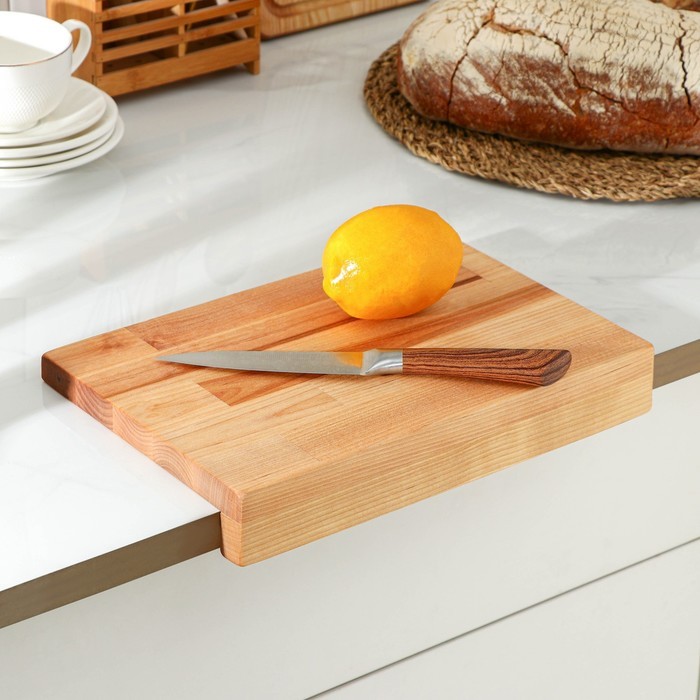 Доска разделочная Adelica «Мастер шеф», 36×26×1,8 см, пропитано минеральным маслом, берёза